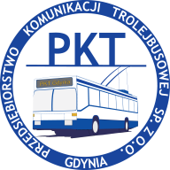 Logo of PKT Trolleybus Company Gdynia.